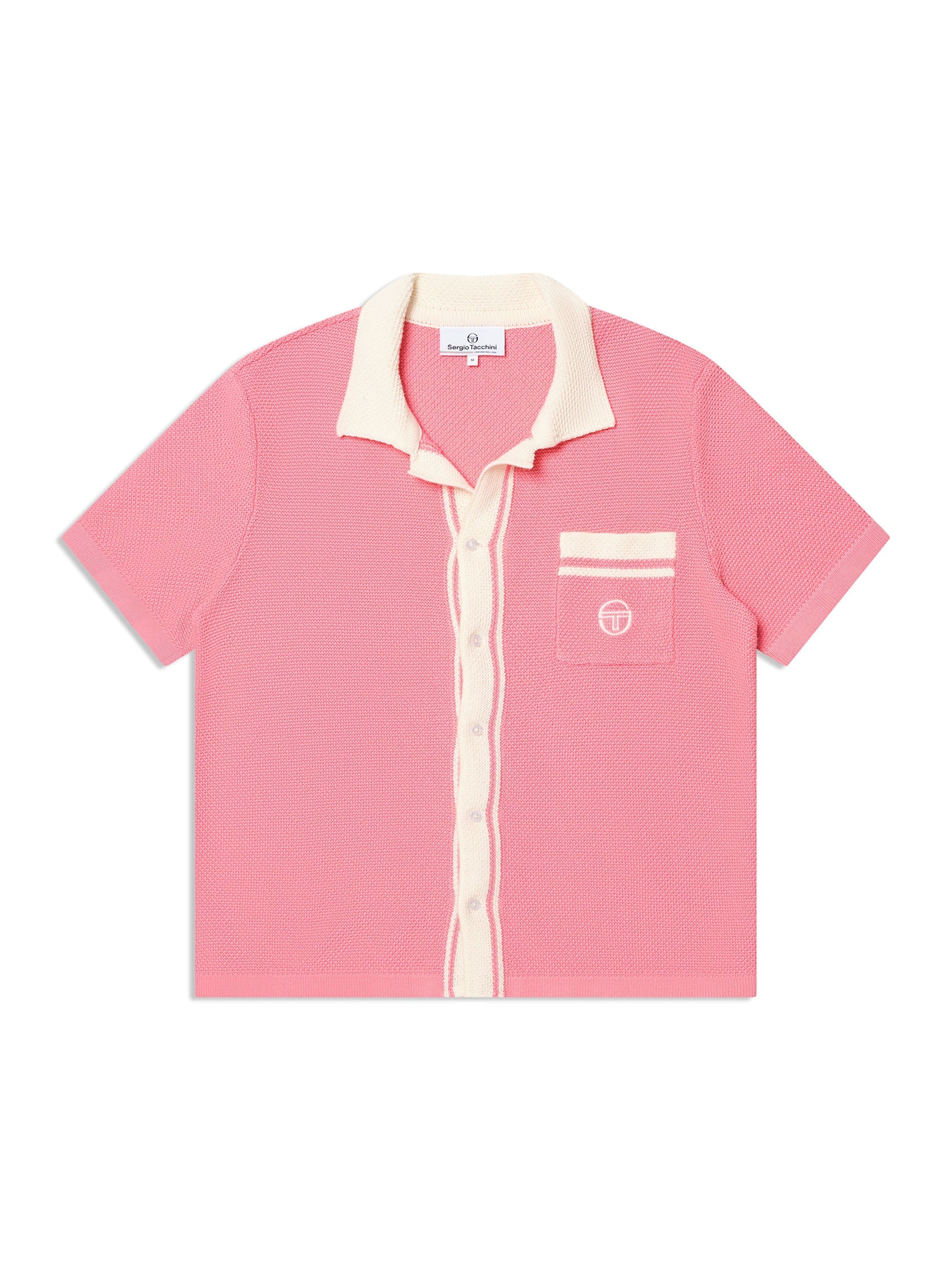 Fratelli Crochet Cabana Polo-Geranium Pink