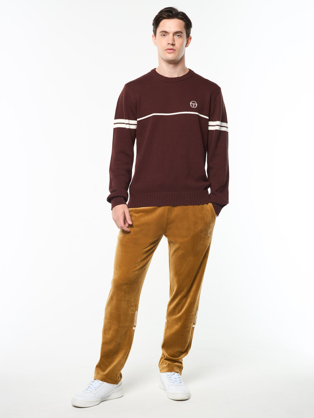 Orion Knit Sweater- Bitter Chocolate/ Gardenia